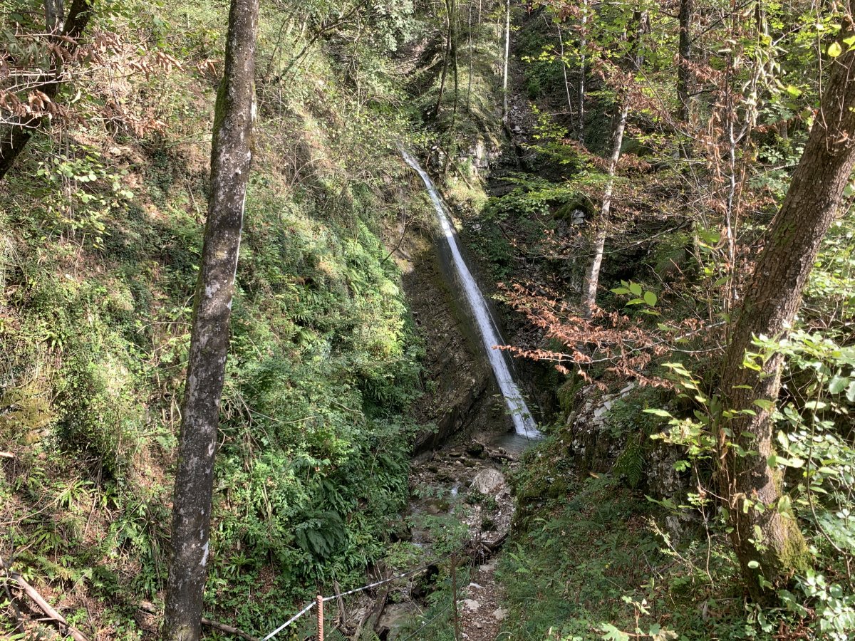 Final bit down this steep path for a private audience with this waterfall..